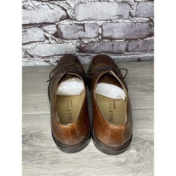 Johnston Murphy J. Murphy Brown Leather Cap Toe Oxford Dress Shoes Men Sz 10M US main image 12